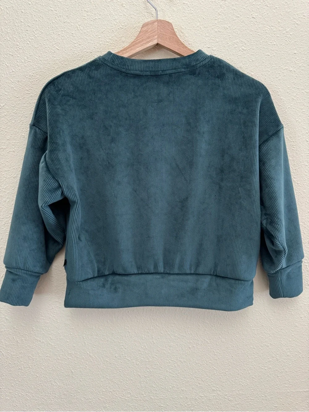 Athleta Girl Cozy Rib Pine Green Crewneck Sweatshirt Size XS/6